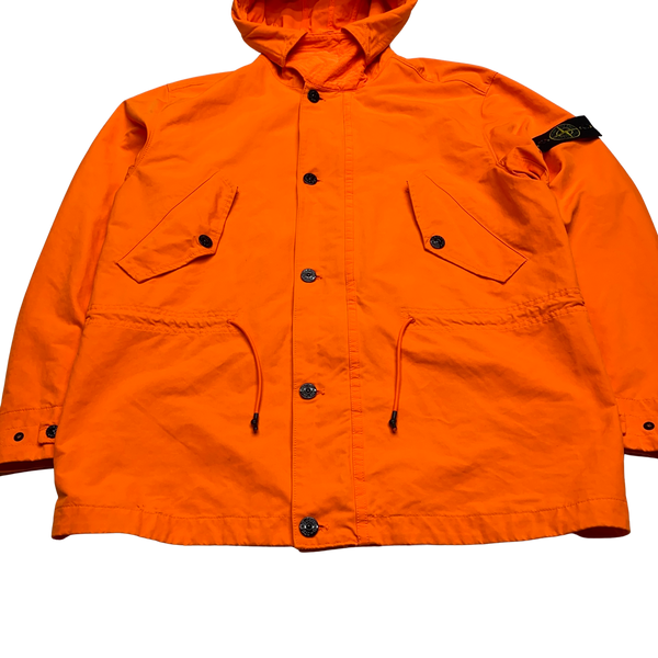 Stone Island Orange 2019 David Fluo Parka Jacket Mat s Island