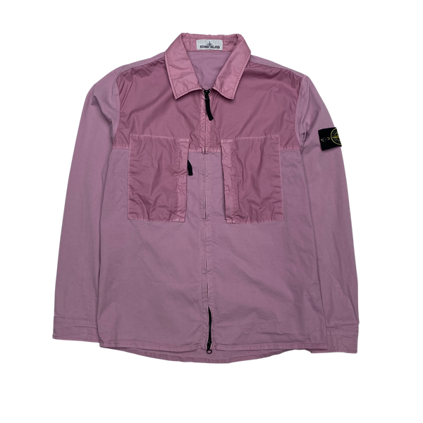 Stone Island 2020 Pink Mussola Gommata Overshirt