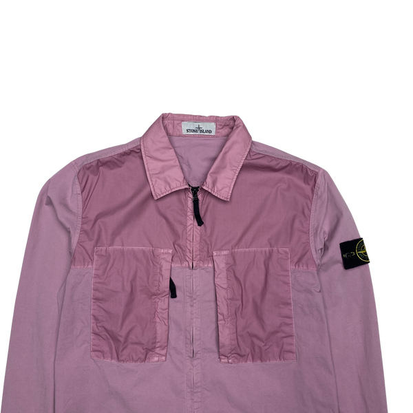 Stone Island 2020 Pink Mussola Gommata Overshirt