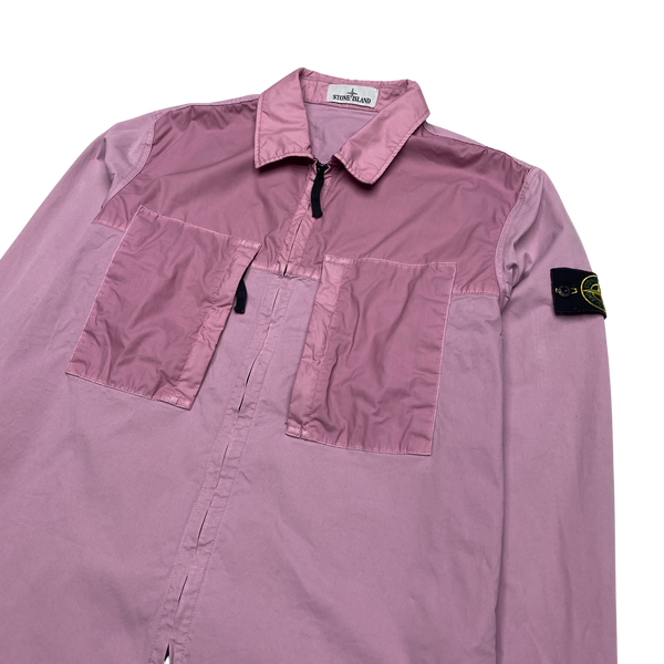 Stone Island 2020 Pink Mussola Gommata Overshirt