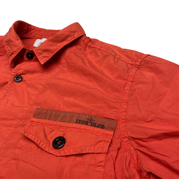 Stone Island Orange Cotton Shirt