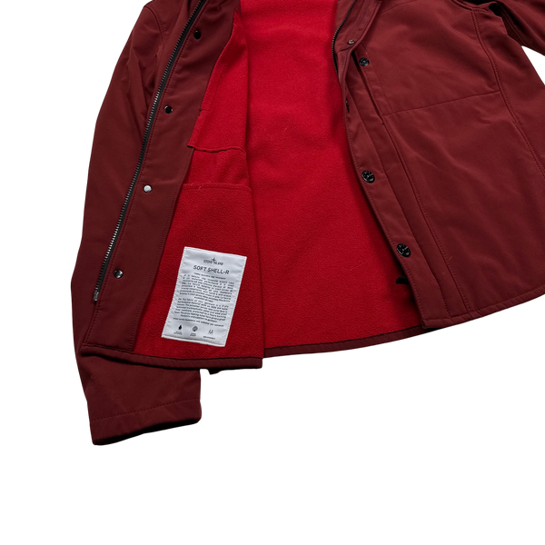Stone Island 2012 Red Fleece Lined Soft Shell Jacket - XL