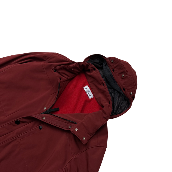 Stone Island 2012 Red Fleece Lined Soft Shell Jacket - XL