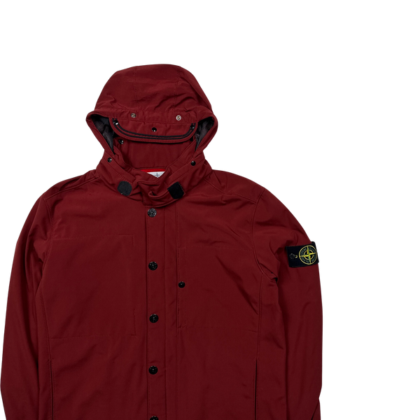 Stone Island 2012 Red Fleece Lined Soft Shell Jacket - XL