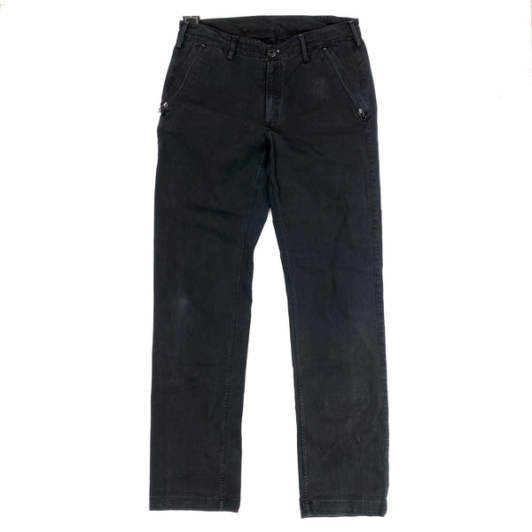 Stone Island Thick Cotton Black Trousers