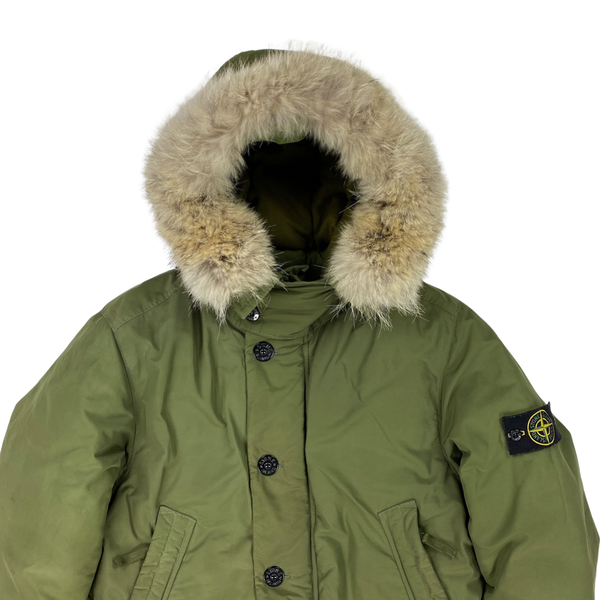Stone Island Olive Micro Reps Down Filled Parka Jacket