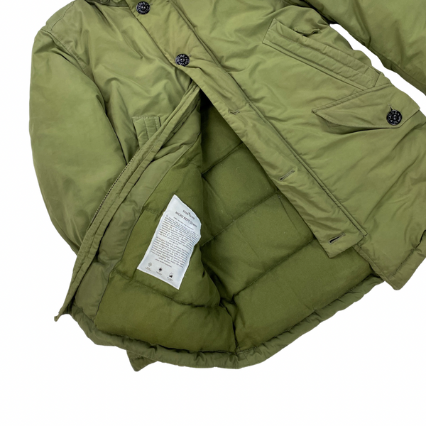 Stone Island Olive Micro Reps Down Filled Parka Jacket