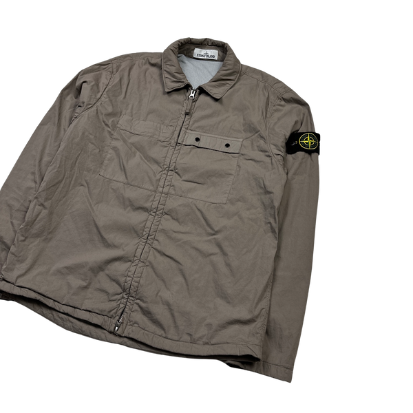 Stone island brushed cotton overshirt shop