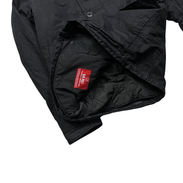 CP Company Black Multi Pocket 50 Fili Goggle Jacket - Large
