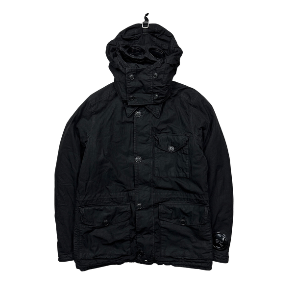 CP Company Black Multi Pocket 50 Fili Goggle Jacket - Large