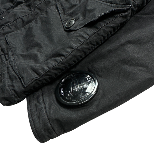 CP Company Black Multi Pocket 50 Fili Goggle Jacket - Large
