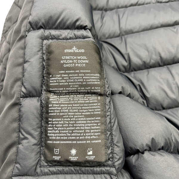 Stone Island Black Ghost Wool Down Bomber Jacket