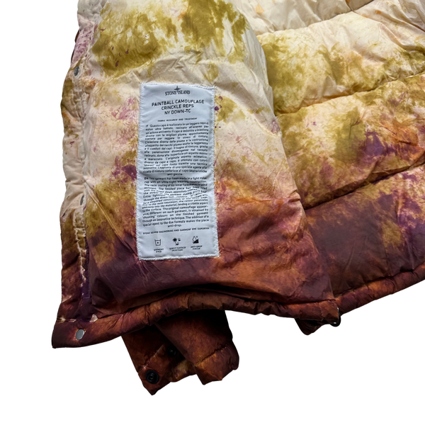 Stone Island x Supreme Paintball Camo Crinkle Reps Puffer Jacket