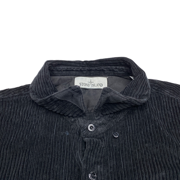 Stone Island Black Jumbo Cord Shirt
