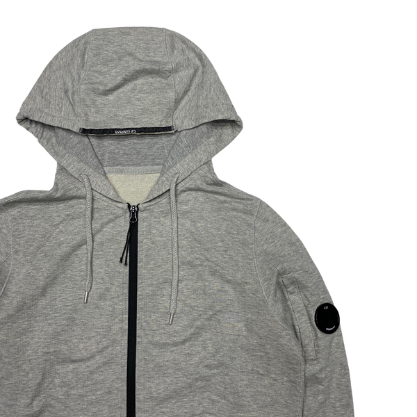 CP Company Light Grey Cotton Hoodie