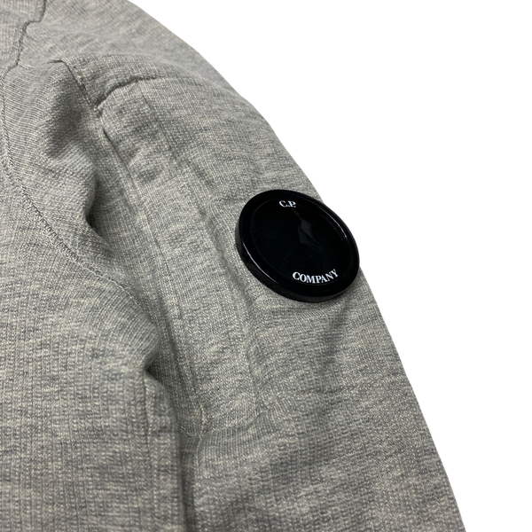 CP Company Light Grey Cotton Hoodie