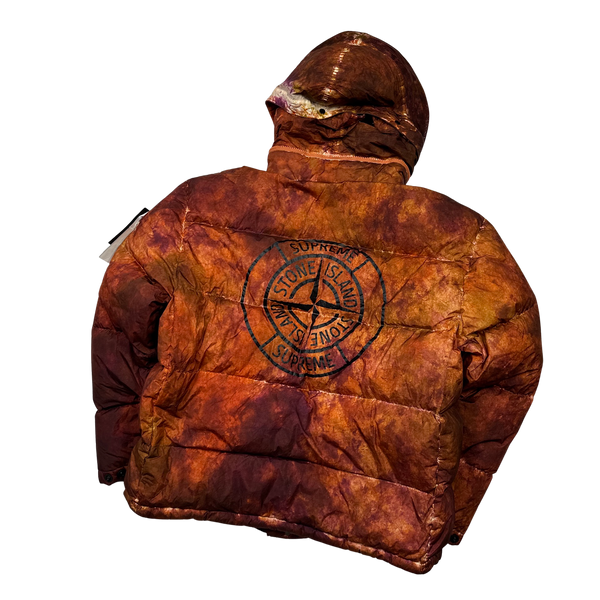 Stone Island x Supreme Paintball Camo Crinkle Reps Puffer Jacket