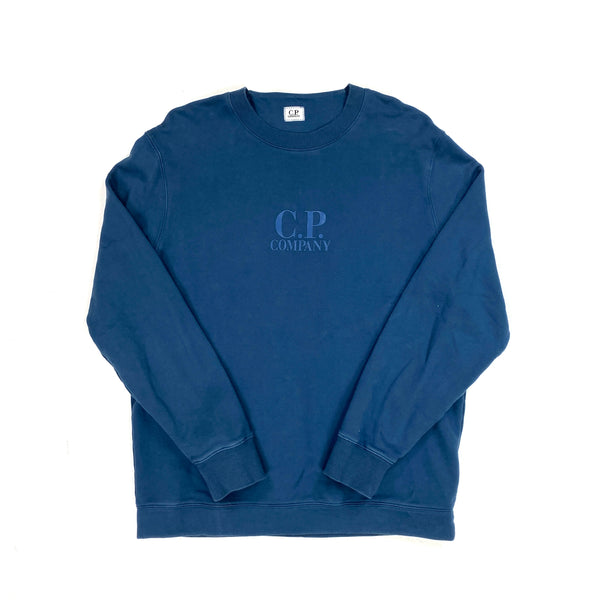 CP Company Blue Cotton Crewneck Sweatshirt