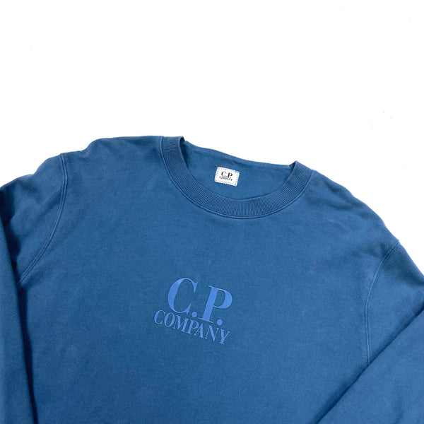 CP Company Blue Cotton Crewneck Sweatshirt