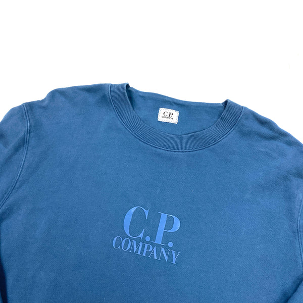CP Company Blue Cotton Crewneck Sweatshirt