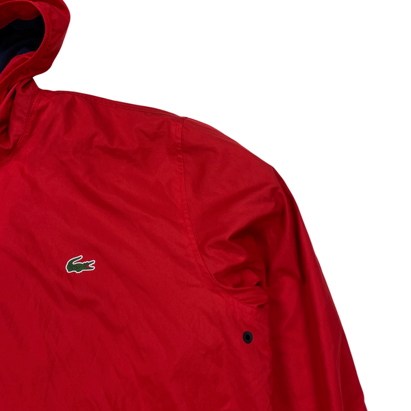 Lacoste Red Nylon Windbreaker Jacket