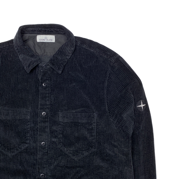 Stone Island Black Jumbo Cord Shirt