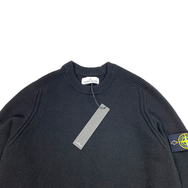 Stone Island Lambs Wool Knit Crewneck Jumper