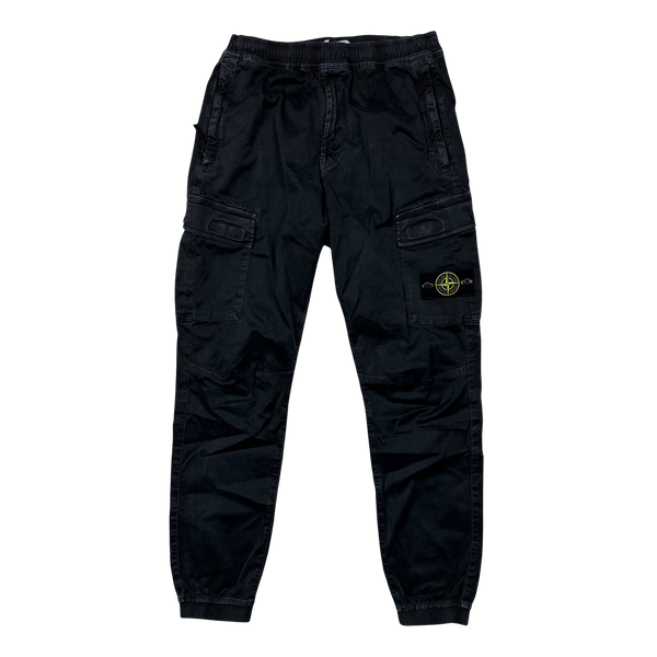 Stone Island 2021 RE T Black Cargo Trousers - 33"w