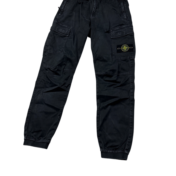 Stone Island 2021 RE T Black Cargo Trousers - 33"w