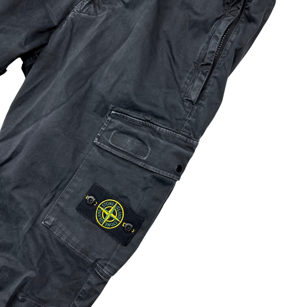 Stone Island 2021 RE T Black Cargo Trousers - 33"w