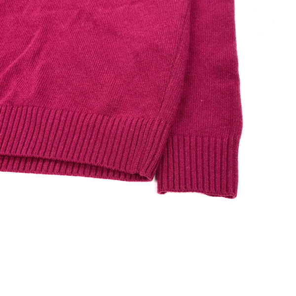 Stone Island Magenta Lambswool Knit Crewneck Jumper