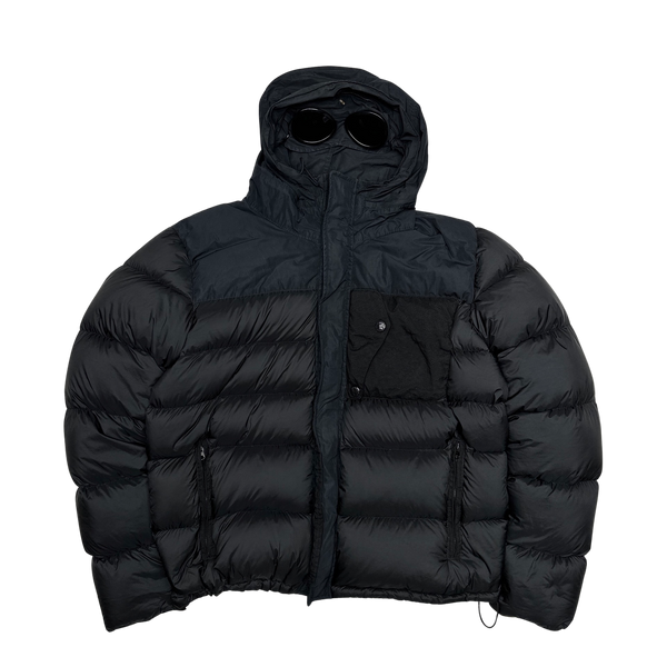 CP Company Black D D Shell Down Filled Goggle Puffer Jacket