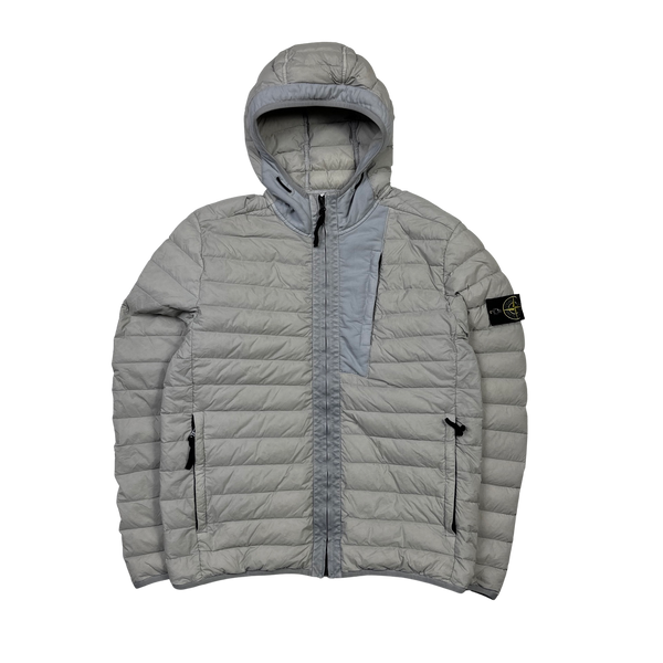Stone Island 2020 Grey Loom Woven Down Puffer Jacket – Mat's