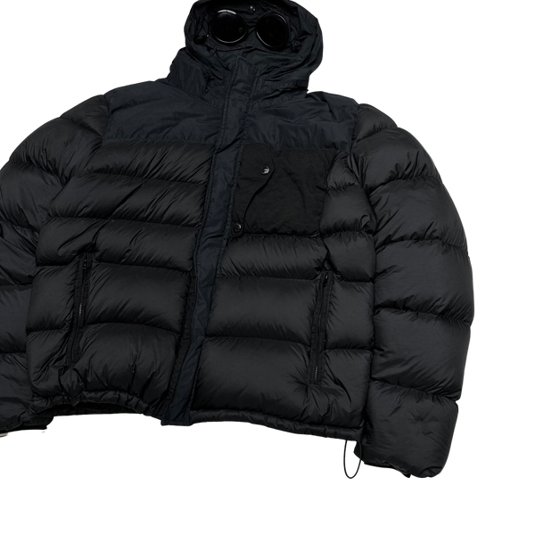 CP Company Black D D Shell Down Filled Goggle Puffer Jacket