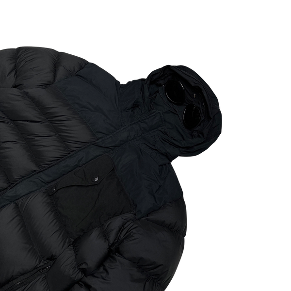 CP Company Black D D Shell Down Filled Goggle Puffer Jacket