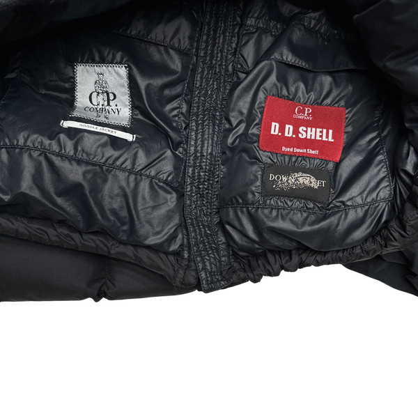 CP Company Black D D Shell Down Filled Goggle Puffer Jacket