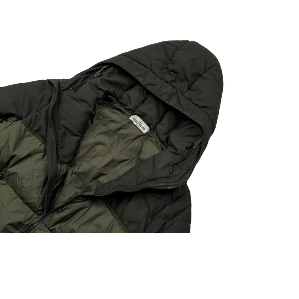 Stone Island 2013 Khaki Crinkle NY Down Puffer Jacket - Small