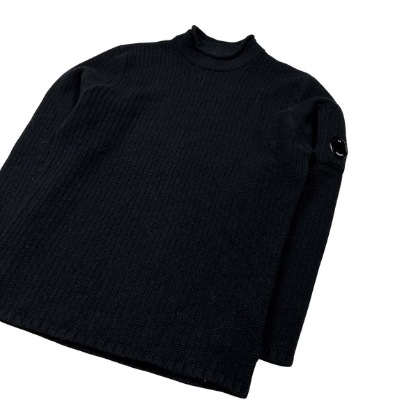 CP Company Waffle Knit Mock Neck Pullover