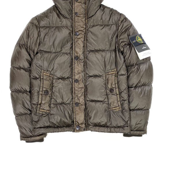 Stone island khaki puffer jacket hotsell