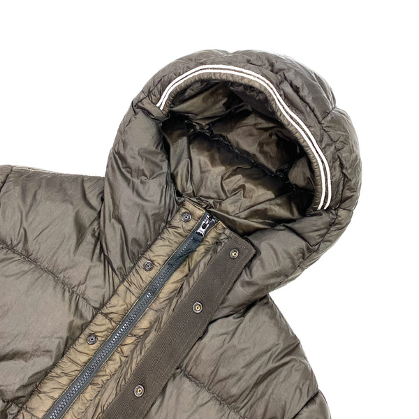 Stone Island Khaki Garment Dyed Down Puffer Jacket