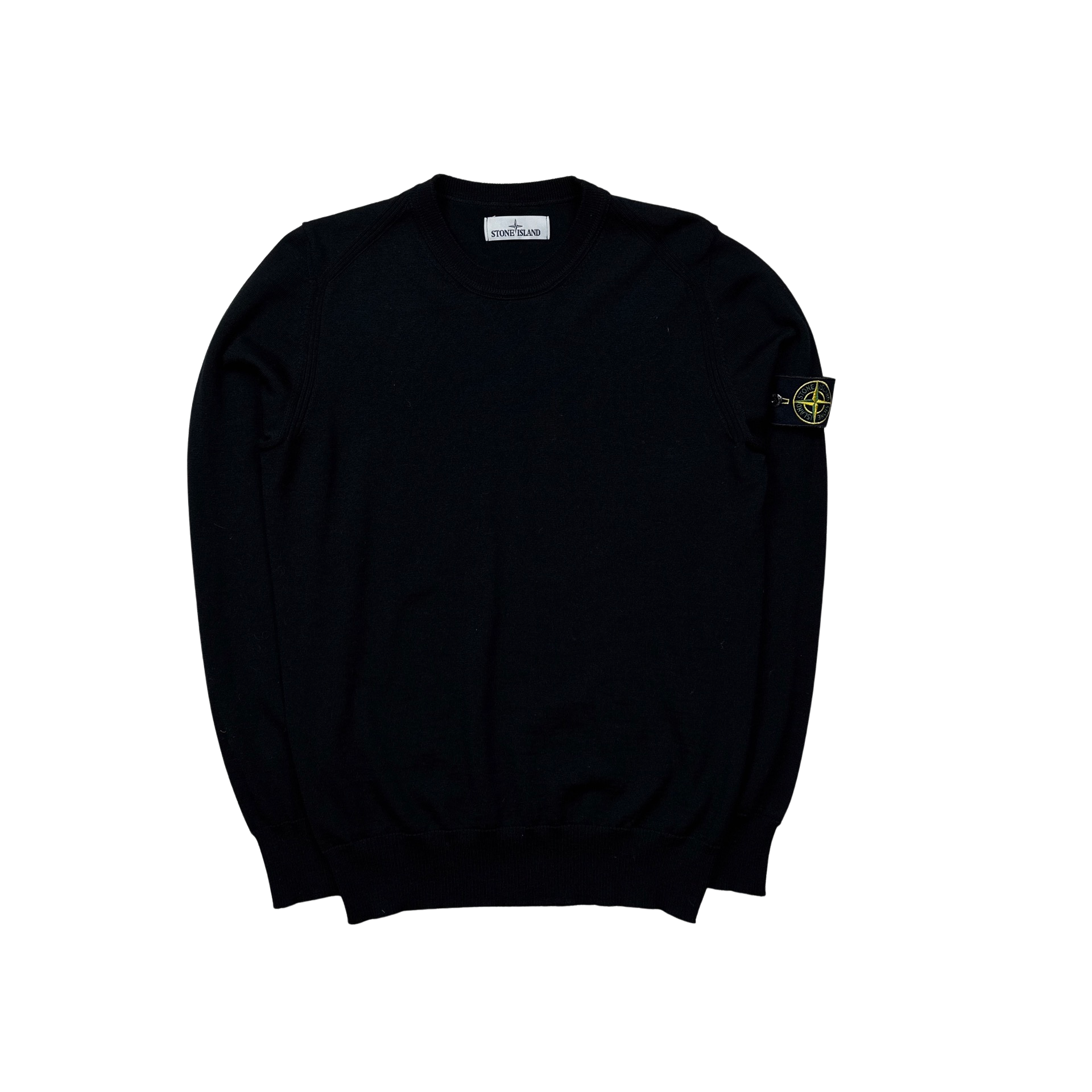 Stone Island Black Soft Knit Crewneck Jumper Medium Mat s Island