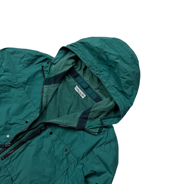 Stone Island Emerald Green 2011 Resin Coated Nylon Jacket - XL