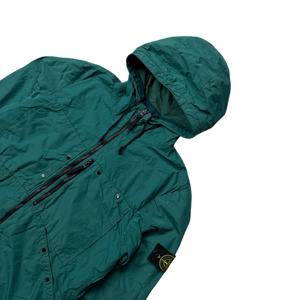 Stone Island Emerald Green 2011 Resin Coated Nylon Jacket - XL