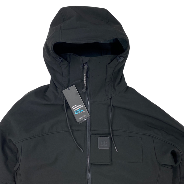 CP Company Black Metropolis Black Fleece Lined Soft Shell