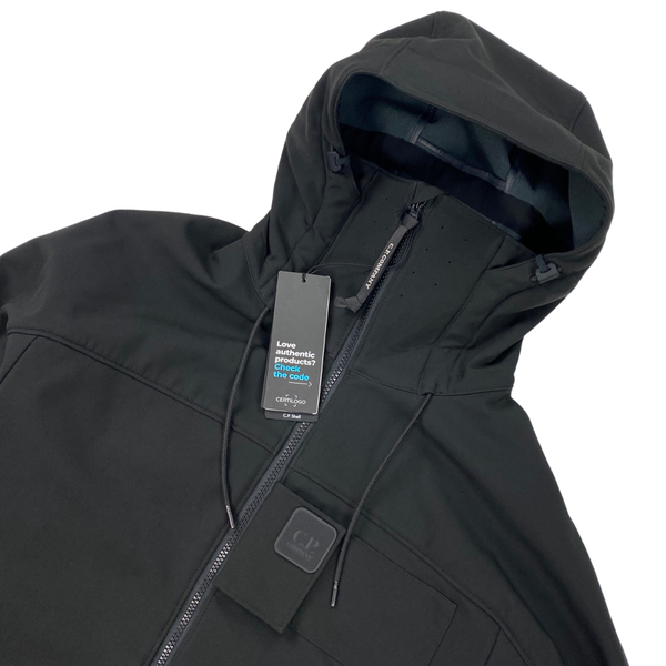 CP Company Black Metropolis Black Fleece Lined Soft Shell