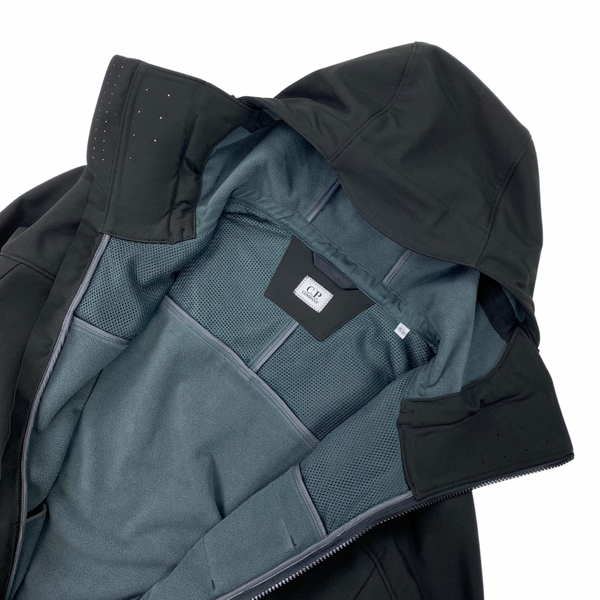 CP Company Black Metropolis Black Fleece Lined Soft Shell