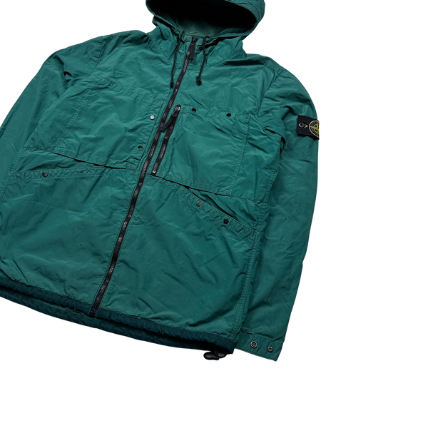 Stone Island Emerald Green 2011 Resin Coated Nylon Jacket - XL