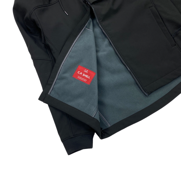 CP Company Black Metropolis Black Fleece Lined Soft Shell