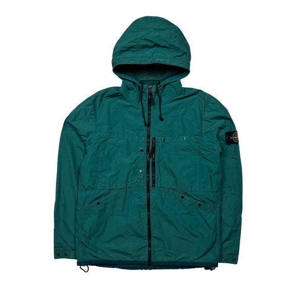 Stone Island Emerald Green 2011 Resin Coated Nylon Jacket - XL