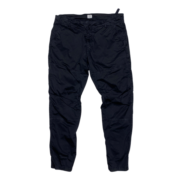 CP Company Black Relaxed Tapered Fit Cargos